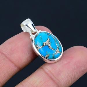 Bijoux de style bohème en argent sterling 925 faits à la main en argent sterling Turquoise Gemstone tendance pendentif bijoux pour femmes cadeau pour - Product Image 4