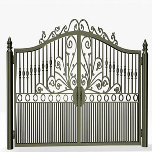 Portail décoratif en fer avec design floral artistique fabriqué au Vietnam pour le jardin ou l'entrée principale du fournisseur Vietnam - Product Image 5