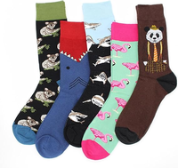 VN Chaussette de golf d'équipage personnalisée en usine Jacquard motif amusant Logo séchage rapide unisexe respirant épais athlétique sportif de haute qualité