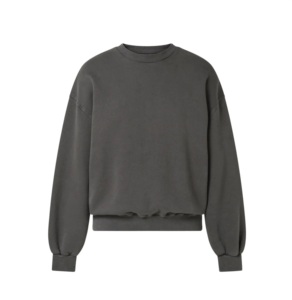 Luxe 100% coton hommes surdimensionné col rond sweat personnalisé français éponge polaire brodé Technique goutte épaule Streetwear - Product Image 3