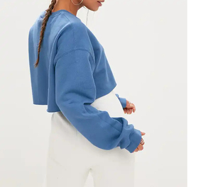 เสื้อสเวตเชิ้ตแขนยาวมีฮู้ดสไตล์สตรีทของผู้หญิงเสื้อครอปสั้นพิเศษสไตล์สตรีทเสื้อเต้นแจ๊สแบบสั้นแบบย้อนยุคอเมริกัน - Product Image 4