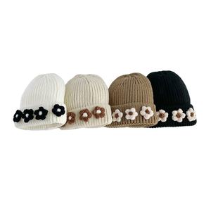Gorros de Punto Personalizados, Suaves y Cálidos para Bebés, Niños Pequeños, con Bordado de Oso, para Niños y Niñas, Otoño e Invierno - Product Image 1