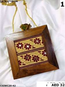 Designer Handmade Wooden Evening <b>Bags</b> <b>for</b> Women <b>Wedding</b> and Evening Clutch - Product Image 4