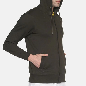 High Quality Men's Winter Zipper-Up Fleece Hoodie 100% Cotton Anti-Wrinkle Breathable Streetwear Customizable Multiple Sizes - Product Image 3