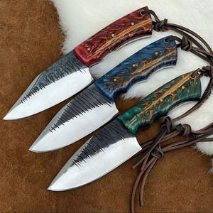 Lot de 3 couteaux utilitaires à lame fixe Skinner faits à la main, acier 12c27, manche en forme de cône de pin, lame pleine, qualité industrielle, camping, chasse - Product Image 1