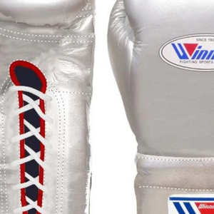 Gants de boxe à lacets Winning, argent et rouge, gants d'entraînement de boxe professionnels, gants de sparring en cuir véritable, faits à la main, pour la combat, 8oz, 10oz, 12oz - Product Image 5