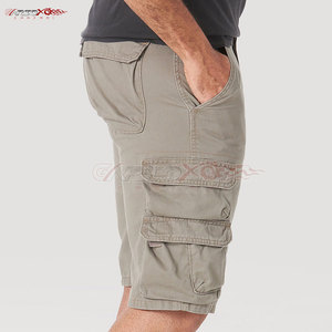 Pantalones cortos cargo para hombre de corte relajado con cintura fácil de ajustar y tela resistente, pantalones cortos cargo de mezcla de algodón para hombre - Product Image 5
