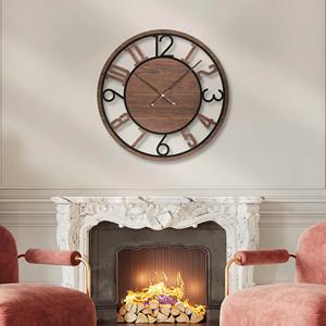 Elegante Reloj de pared de madera redondo con diseño moderno minimalista perfecto para dormitorio, sala de estar, cocina, oficina y decoración de pasillo - Product Image 6