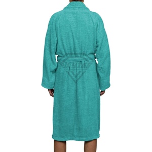 Peignoir à capuche en molleton de corail de luxe avec logo personnalisé Peignoir thermique de haute qualité Ceinture épaisse et moelleuse Robes grande taille 100% coton - Product Image 6