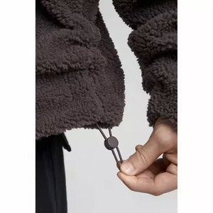 Custom Logo <b>Sherpa</b> Fleece Pullover <b>Hoodie</b> <b>Men</b> Solid Winter Warm Coat Embroidery Plain Dyed Digital Printing Streetwear - Product Image 4