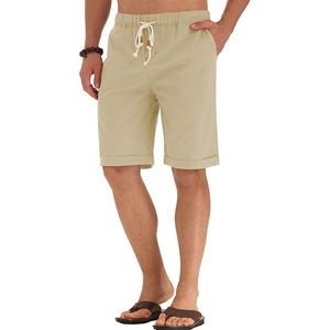 Pantalones cortos de algodón para correr lavados con ácido piedra parche bordado de gran tamaño descolorido estampado informal personalizado para hombre - Product Image 5