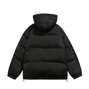 แจ็กเก็ตทรงปลาปักเป้ายาวสำหรับผู้ชายมีปกตั้งที่ถอดออกได้มีกระเป๋าซิปปิดเสื้อกั๊กย้อมสีล้วนดีไซน์ตามต้องการสำหรับฤดูหนาว - Product Image 4