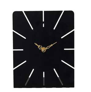 Ak Brass Sleek and Trendy Modern <b>Table</b> <b>Clock</b> in Metal Unique Home Decor Contemporary Metal <b>Table</b> Piece - Product Image 2