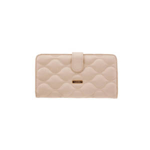 Portefeuille rectangulaire à boutons-pression pour femme - Crème CZDN30009 - Product Image 1