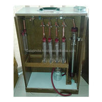 BALAJI INDIA(BI) Orsat Apparatus 4 Pipette Borosilicate Glass Lab Equipment 100ml Burette Wooden Frame Flue Gas Analysis IS