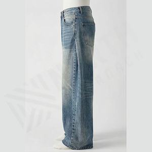 กางเกงยีนส์เดนิมทรงสลิมฟิตแบบสบาย ยืดได้ สีสั่งทำพิเศษ ซักสีแบบพิเศษ ระบายอากาศได้ดี ทรงขาตรง มีกระเป๋า ใส่ได้ทุกฤดู - Product Image 3