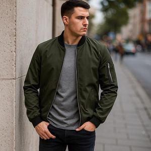 Veste coupe-vent personnalisée pas chère, veste coupe-vent décontractée tendance, manteau pour homme, vêtements d'extérieur printemps automne, veste coupe-vent unie - Product Image 3