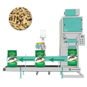 Автоматическая 5 кг 10 кг 15 кг 20 кг корм для животных, деревянные гранулы, упаковочная линия, количественная упаковочная машина