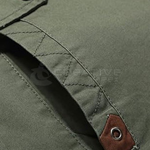 OEM Custom Embroidered 100% Cotton Stand Collar Winter Fabric <b>Jacket</b> Casual <b>Men's</b> Design <b>Soft</b> <b>Shell</b> Quick Dry Breathable All - Product Image 5