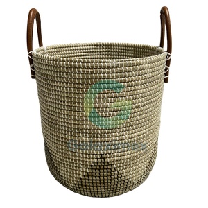 Panier de rangement multifonctionnel pour la maison en rotin écologique Galaximex BKK avec poignée - Product Image 6