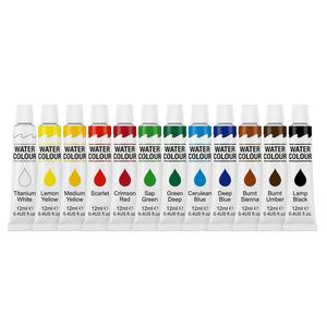 Ensemble de peinture à l'aquarelle de 17 pièces avec 12 peintures lavables non toxiques, 4 pinceaux et 1 palette - Product Image 5