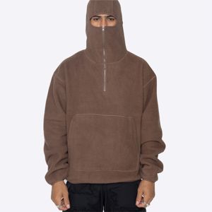 Sweat à capuche Sherpa ultra doux pour hommes, chaud, hiver, en polaire de coton avec broderie, nouveau style Ninja - Product Image 1
