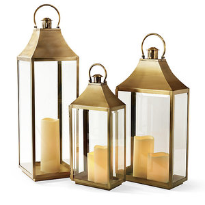 Toptan ucuz fiyat 3 <span class=keywords><strong>Set</strong></span> altın kaplama büyük açık Metal fenerler uzun süreli kullanım için yeterince dayanıklı uzun boylu fenerler - Product Image 2