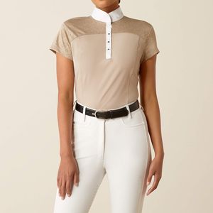Camisas de equitación personalizadas a la moda para mujer, camisa de manga corta, ropa de moda ecuestre, camisa de equitación al por mayor, Top Baselayer - Product Image 4