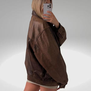 Veste en cuir pour femme, automne-hiver, cuir véritable, qualité supérieure, prix raisonnable - Product Image 4