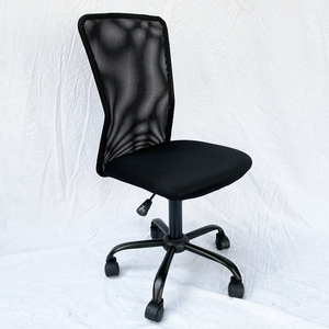 Chaise pivotante GSP02, chaise minimaliste à hauteur réglable avec dossier et accoudoirs en maille pour la maison, le bureau ou l'hôpital - Product Image 2