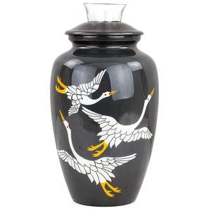 Urna de cremación funeraria para adultos grabada estilo americano para cenizas - Product Image 1