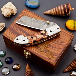 Tactical Folding <b>Knife</b> Handmade Damascus Steel Pocket <b>Knife</b> with Rosewood Brown & Skin Spacers Brass Handle Hunting <b>Knife</b> - Product Image 6
