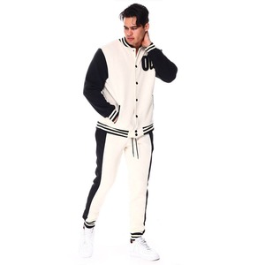 Vente en gros de vestes universitaires décontractées de printemps et d'automne de haute qualité pour hommes avec logo personnalisé en cuir Letterman unisexe - Product Image 2