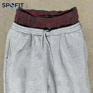 Pantalon de survêtement évasé pour homme, double taille, respirant, décontracté, coupe régulière, léger, ample, jambe droite, large, empilé - Product Image 6