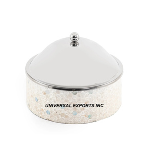 Réchauffeur d'aliments en métal imprimé au design personnalisé nouveauté casserole de table ustensiles de cuisine vaisselle de luxe marmite en métal - Product Image 3