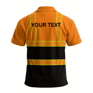 Polos Personalizados con Franjas Reflectantes, Polos de Alta Visibilidad de Dos Tonos para Hombre, Camisetas de Manga Larga con Logotipo Personalizado, Camiseta Polo Transpirable - Product Image 6