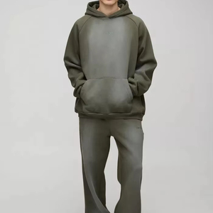 Chándales con capucha de lavado en aerosol de gran tamaño para hombres personalizados a la moda, chándal informal transpirable de calidad superior - Product Image 1