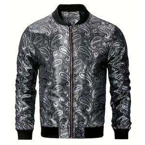 Blouson d'aviateur en coton épais de haute qualité pour hommes Offre Spéciale coupe ajustée à col montant style High Street - Product Image 2