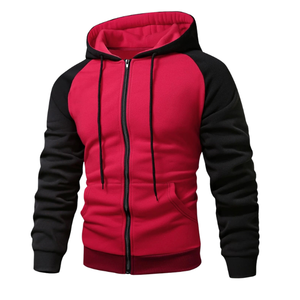 Sweat à capuche zippé coupe régulière pour hommes Offre Spéciale Tenue de gym légère et douce avec intérieur brossé confortable Personnaliser Sweat à capuche zippé - Product Image 2
