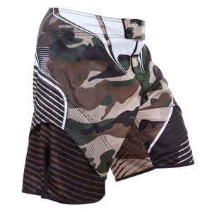 กางเกงชกมวยคุณภาพสูงแบบกำหนดเอง ราคาถูก พิมพ์ลายแบบซับลิเมชั่น ดีไซน์ใหม่ล่าสุด มีกระเป๋า ผ้าสแปนเด็กซ์ โพลีเอสเตอร์ สำหรับผู้ชาย MMA - Product Image 3