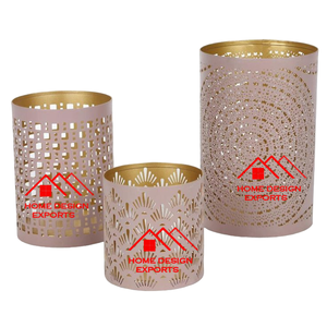 Bougeoir en métal motif décoration de table pièce maîtresse autres lanternes bougie finition rustique dernière mini étoile décorative - Product Image 6