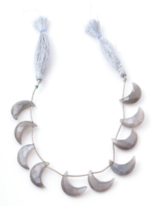 Perles de pierre de lune grise à facettes brin de pierres précieuses scintillantes en forme d'étoile Rondelle en vrac pour la fabrication de bijoux à bricoler soi-même et l'artisanat - Product Image 2