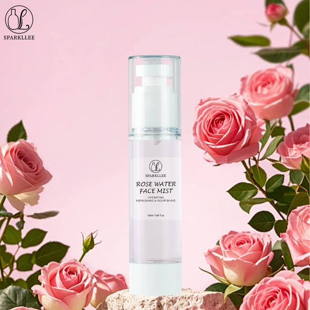 Korean Skincare Products Vegan Cruelty Free Rosewater & Glycerin Hydrating Hyaluronic Acid Rosewater Facial Mist