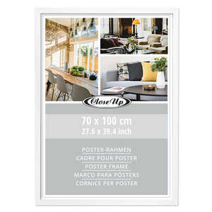 Cadre photo décoratif en bois blanc 70 x 100 cm, style suspendu, en bambou et toile, pour photos A3 - Product Image 2