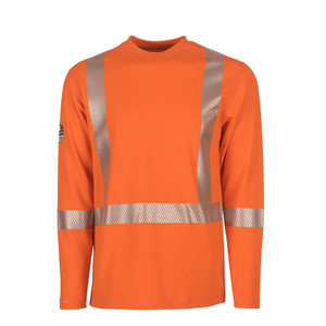 Customize New Product Men T <b>Shirt</b> Custom Logo Hi Vis Long Sleeve <b>Flame</b> Resistant Cotton Tee <b>Shirt</b> for Men - Product Image 1