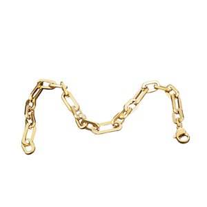 Collar Moderno Lineal Asimétrico en Forma de Y de J&D, Chapado en Oro de 18K, Acero Inoxidable, Cadena Geométrica con Colgante de Cuerda, Diseño de Collar Moderno - Product Image 3