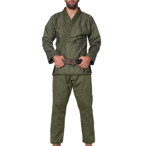 100% algodón poliéster ligero Karate uniforme muestra envío gratis logotipo personalizado OEM servicio artes marciales BJJ conjunto - Product Image 3