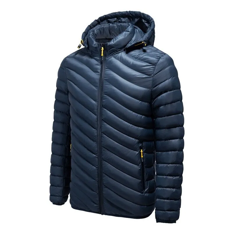 卸売カスタムメンズ防風カジュアルはデザインの冬のパディングジャケットの感覚を持っています