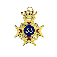 Pendentif Médaillon Secrétaire Maçonnique Religieux Antique Moderne Personnalisé 2025 – Régalia Fraternelle Traditionnelle Plaqué Or Haute Qualité
