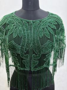 2023 nouveau Design fait à la main femmes Poncho haut élégant moderne paillettes perlées hauts de soirée pour les filles décontracté hiver automne porter - Product Image 3